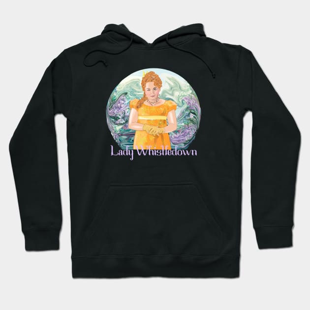 Lady Whistledown Bridgerton portrait Hoodie by PG Illustration